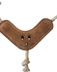TUFF TOYS Leather Dog Toys made of Durable water buffalo lea: Rope Ring