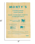 Refill Compostable Dog Poop Bags - 9 x 13" Bag Rolls: Regular Size - 15 Bags per Roll - 23 x 33cm Bag Size