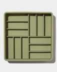 3-in-1 Parquet Slow Feeder Bowl (Olive)