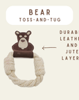 All Natural, Triple Stitched Pet Tug Toy. Durable, pet-safe: Combo