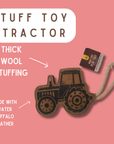 TUFF TOYS Leather Dog Toys made of Durable water buffalo lea: Tractor