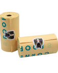 Refill Compostable Dog Poop Bags - 9 x 13" Bag Rolls: Regular Size - 15 Bags per Roll - 23 x 33cm Bag Size