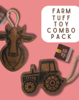 TUFF TOYS Leather Dog Toys made of Durable water buffalo lea: Tractor