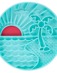Silicone - Interactive Bowl - Teal Beach Pattern