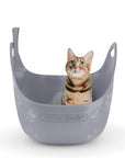Cat Litter Box With Scoop - Grey