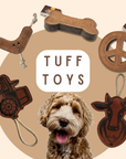 TUFF TOYS Leather Dog Toys made of Durable water buffalo lea: Tractor