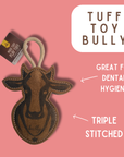 TUFF TOYS Leather Dog Toys made of Durable water buffalo lea: Bully