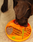Silicone - Interactive Bowl - Orange Desert Pattern