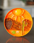 Silicone - Interactive Bowl - Orange Desert Pattern