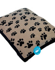 Gusset Luxury Bed Fleece Paw Prints 29x40"