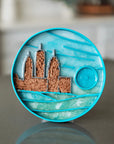 Silicone - Interactive Bowl - Blue City Pattern