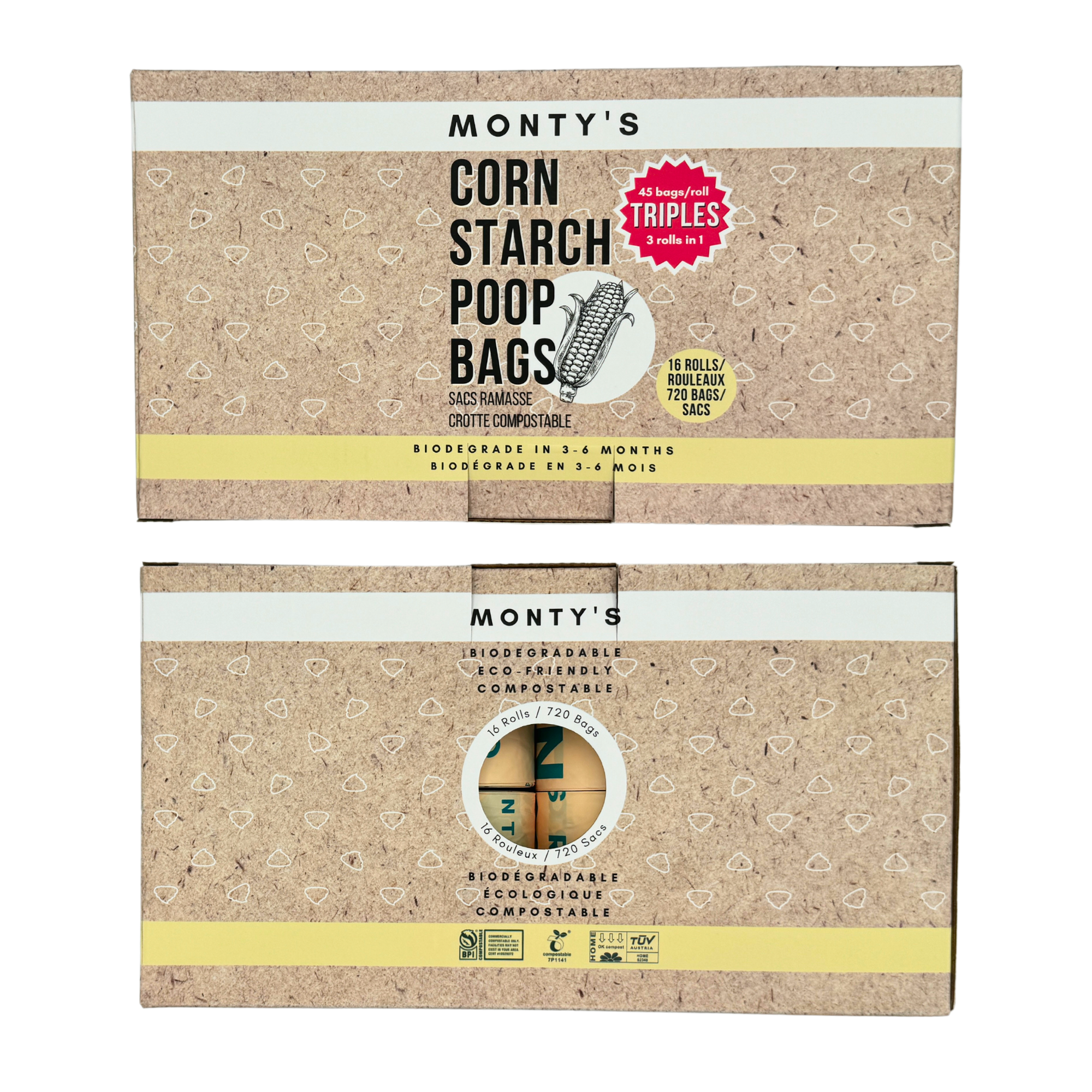 Bulk Compostable Dog Poop Bags - 45 Bag Rolls - 9x13": 4 Roll (180 Bags)