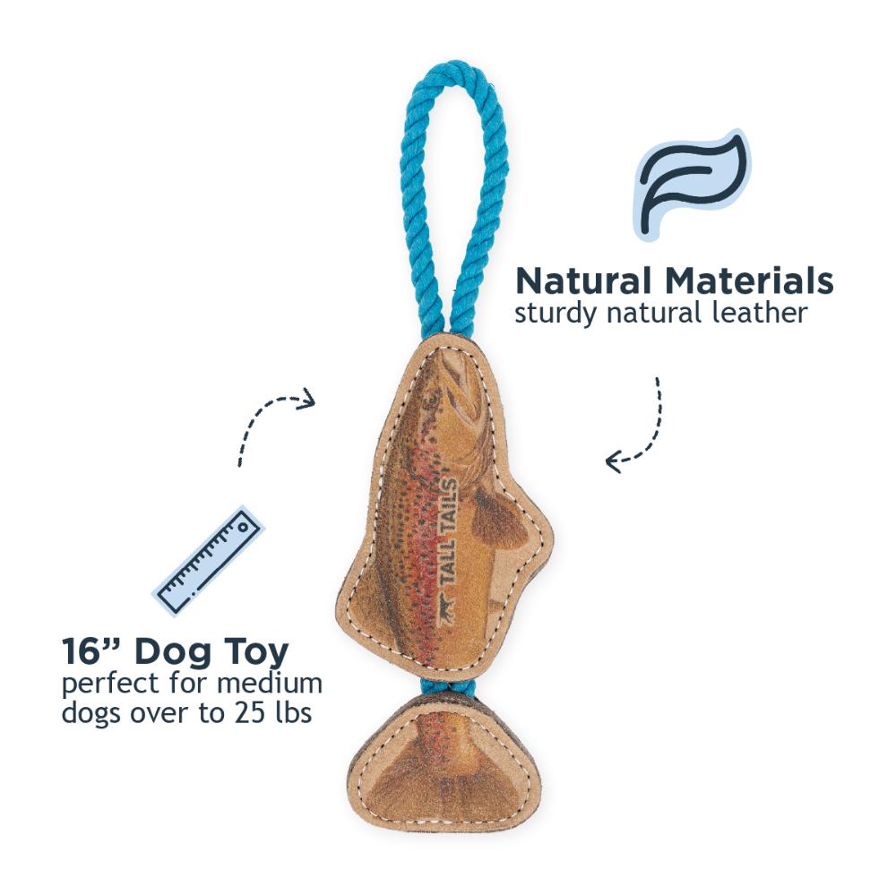 Toy Leather - NATURAL Tug Color Jointed Trout 16"