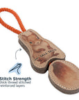 Toy Leather - NATURAL Tug Color Jointed Squirrel