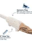 Toy Leather - NATURAL Rope Crunch Crocodile 20"