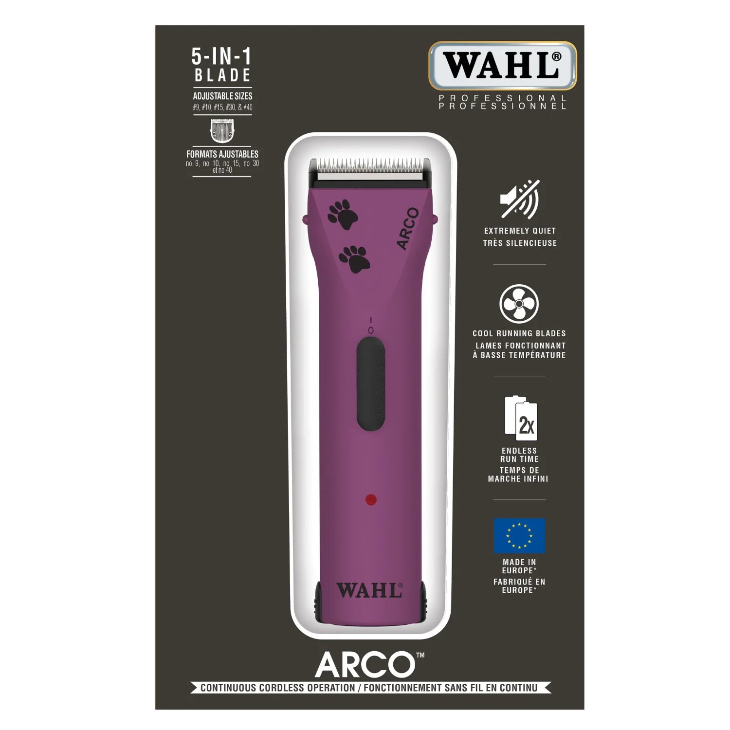 ARCO CLIPPER - PURPLE WITH PAW PRINT