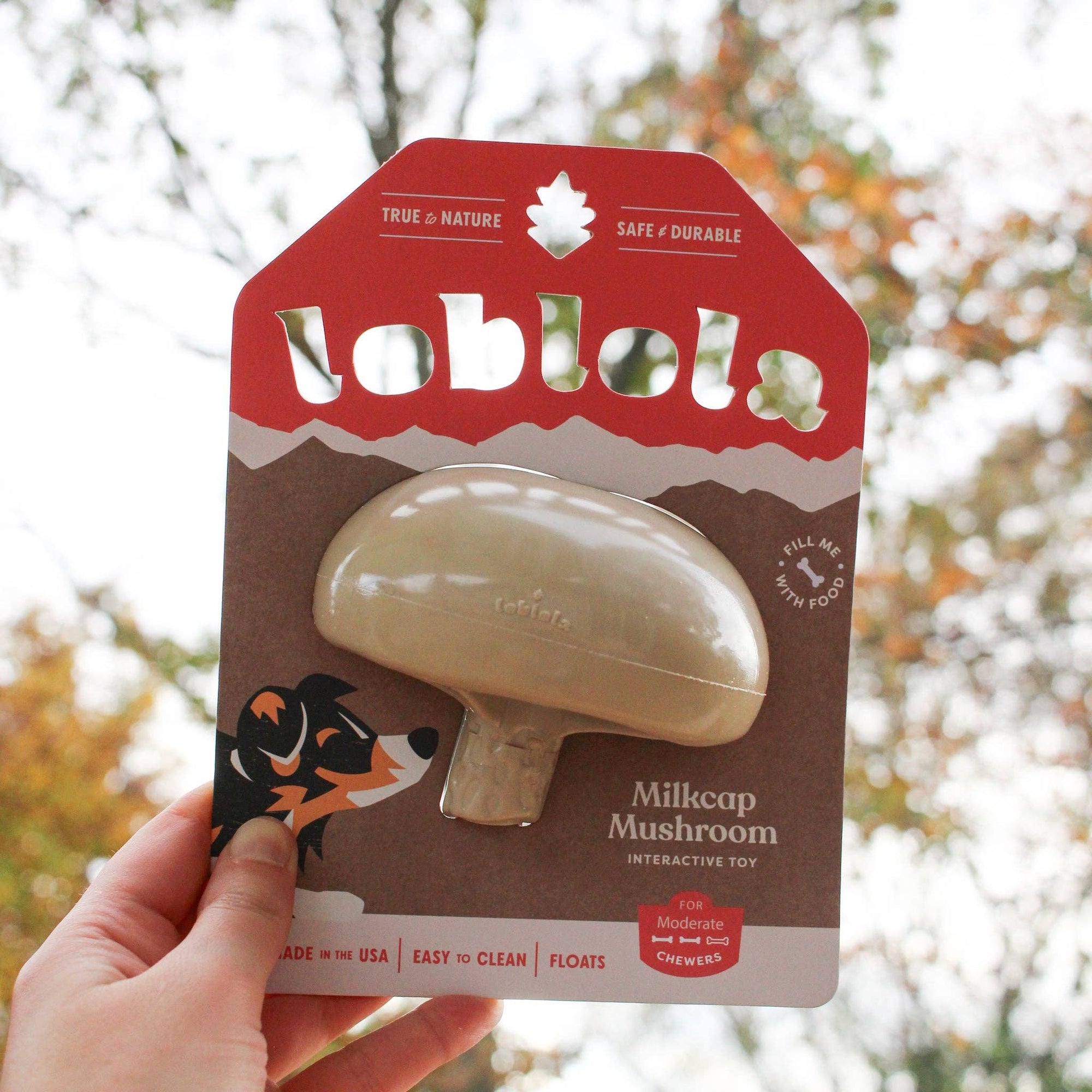 Milkcap Mushroom Interactive Dog Toy: Spore Brown