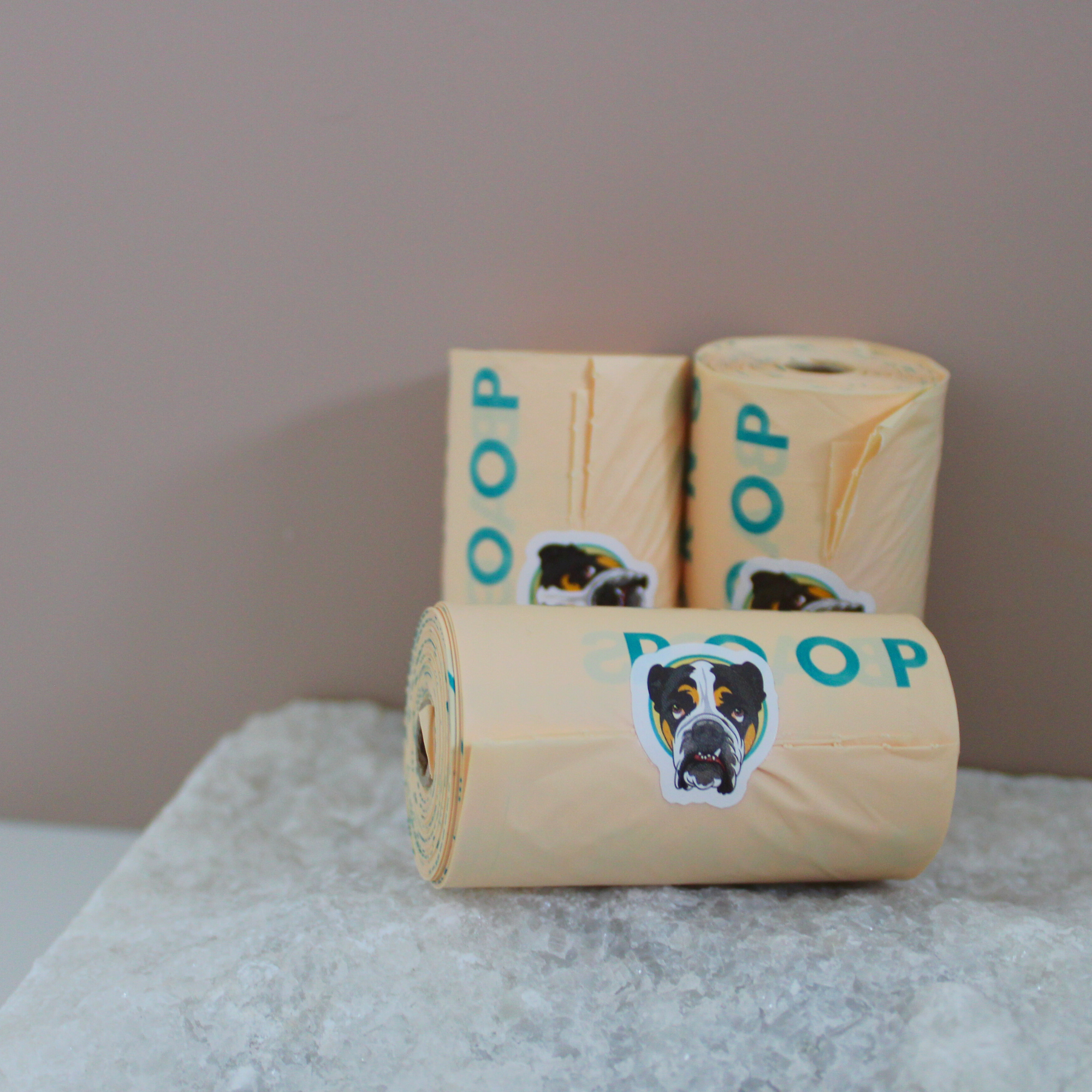 Compostable Dog Poop Bags - 15 Bag Rolls - 9 x 13" Bag Size: 3 Roll (45 Bags)