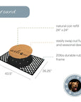Convertible Mat - Welcome & Paw (Frame Included)